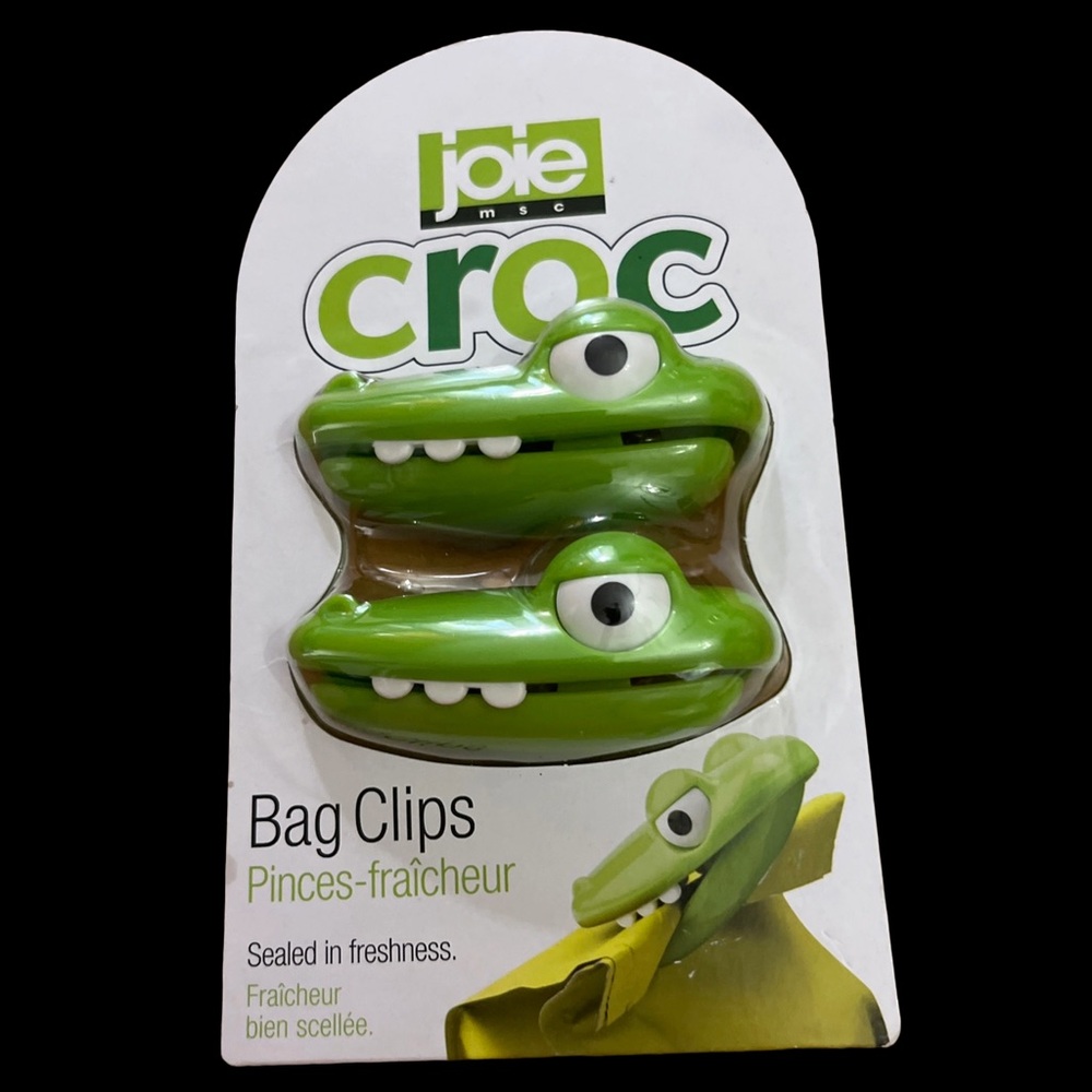 Bag clips by Joie Green Croc Bag Clips, 2 Pieces, NEW, Crocodile